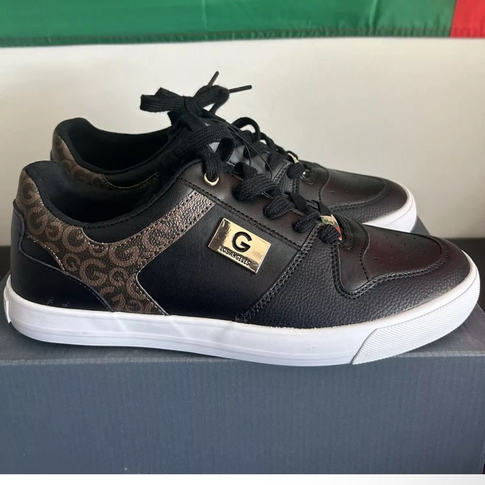 NWT G By Guess Los Angeles Shoes Sneaker Black/Gold/
Brown size: 10M - Picture 3 of 6